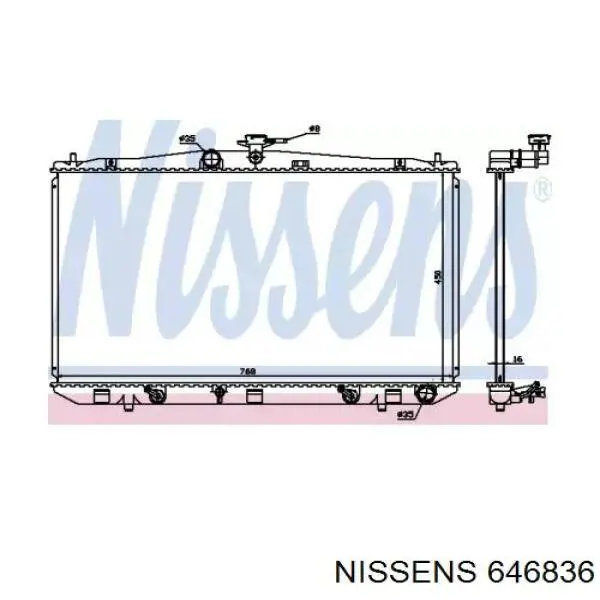 Радіатор охолодження Nissens 646836