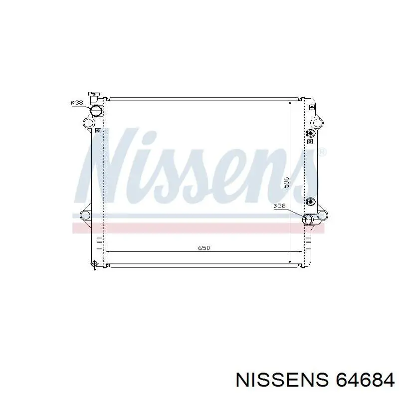 Купити 64684 Nissens Радіатор двигуна
