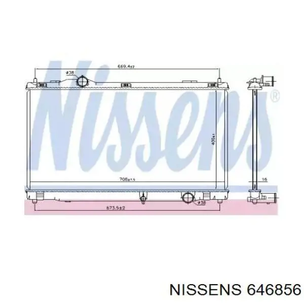 646856 Nissens Радіатор охолодження двигуна