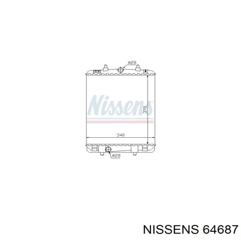 64687 Nissens Радіатор охолодження двигуна
