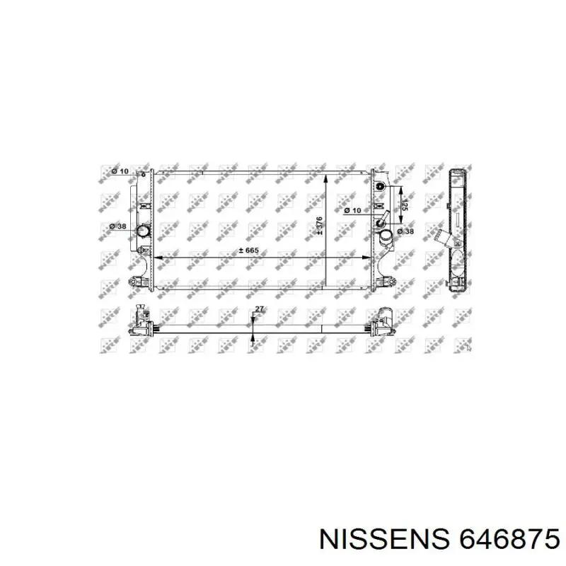 646875 Nissens Радіатор охолодження двигуна