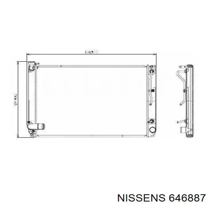 Радіатор основний Nissens 646887 ціна, від 169.82 USD