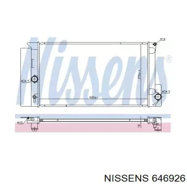 646926 Nissens Радіатор охолодження двигуна