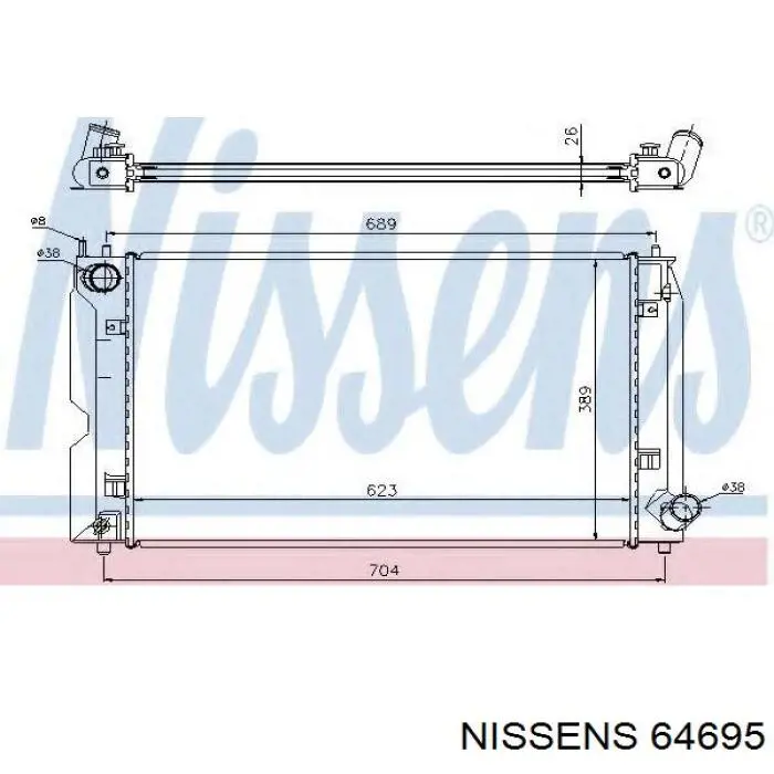 64695 Nissens радіатор охолодження двигуна