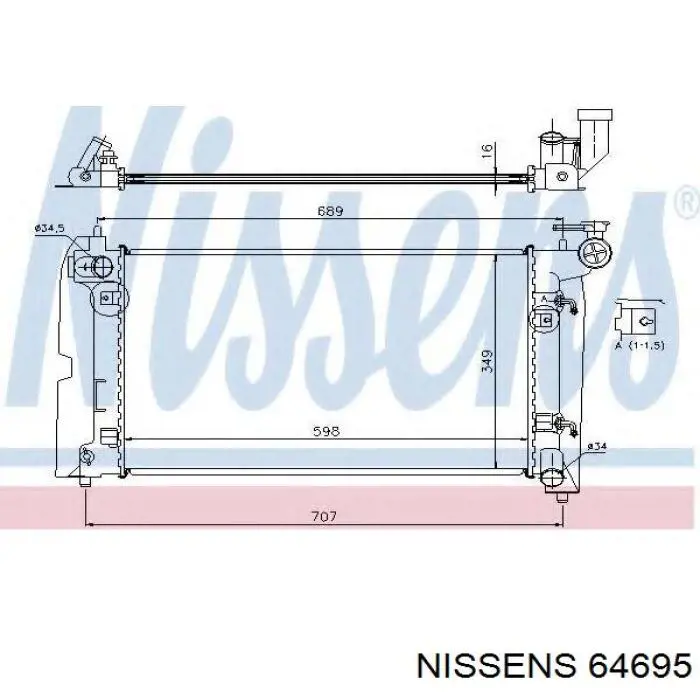 64695 Nissens Радіатор охолодження двигуна