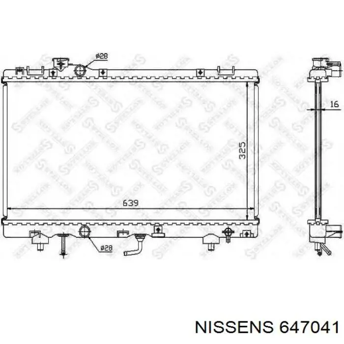 Радіатор основний Nissens 647041 ціна, від 64.87 USD