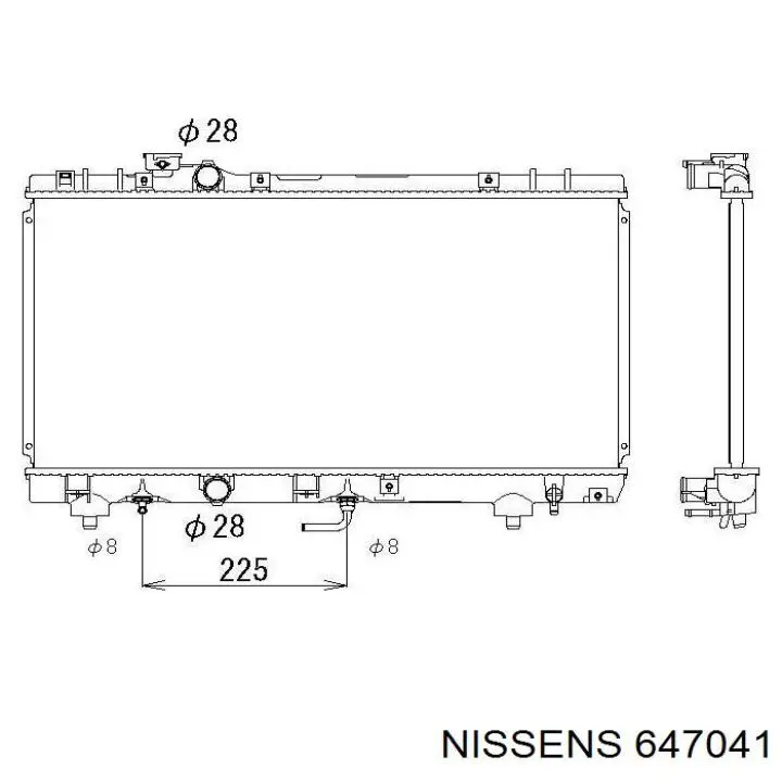 Купити 647041 Nissens Радіатор двигуна