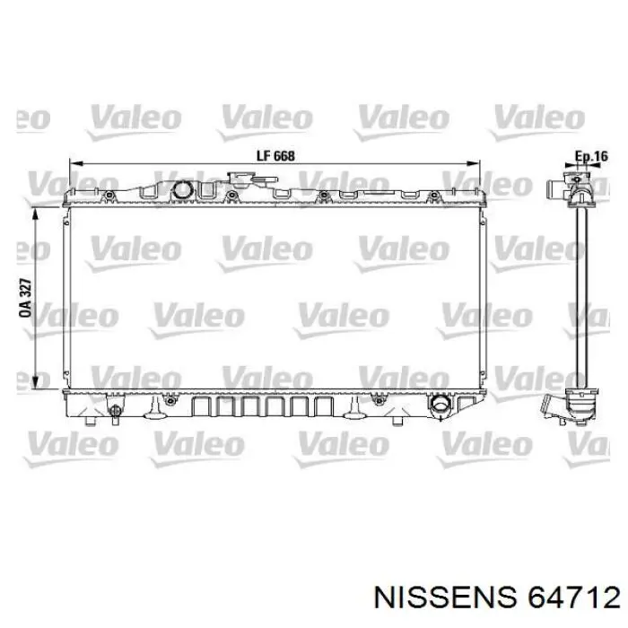Радіатор 64712 Nissens
