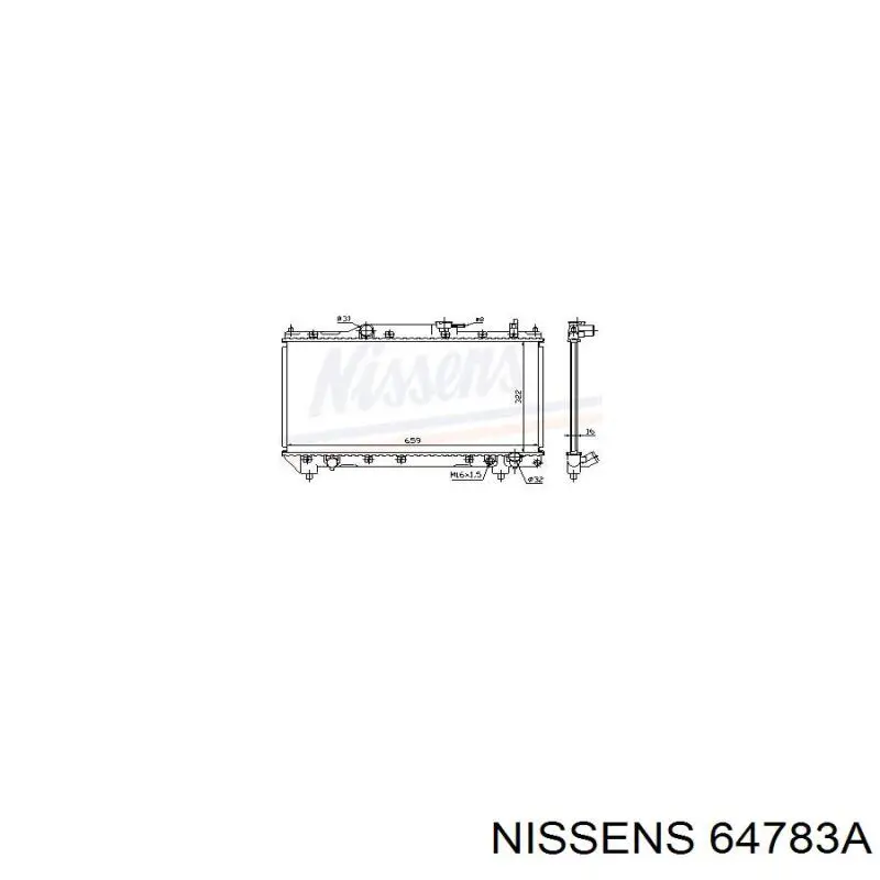 64783A Nissens радіатор охолодження двигуна