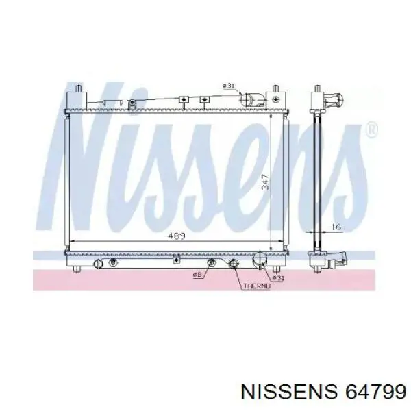 Радіатор основний Nissens 64799 ціна, від 70.31 USD