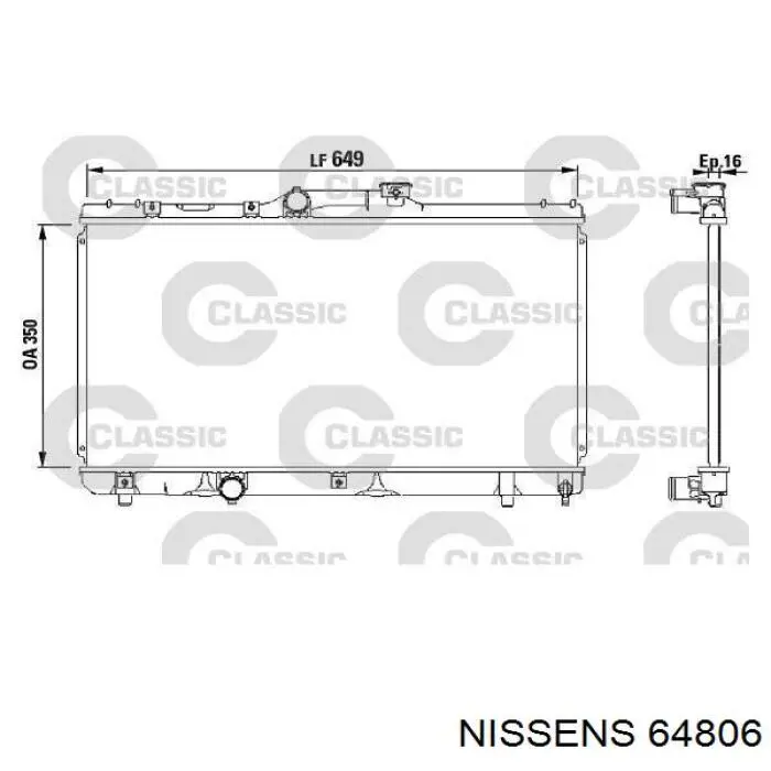 Радіатор 64806 Nissens