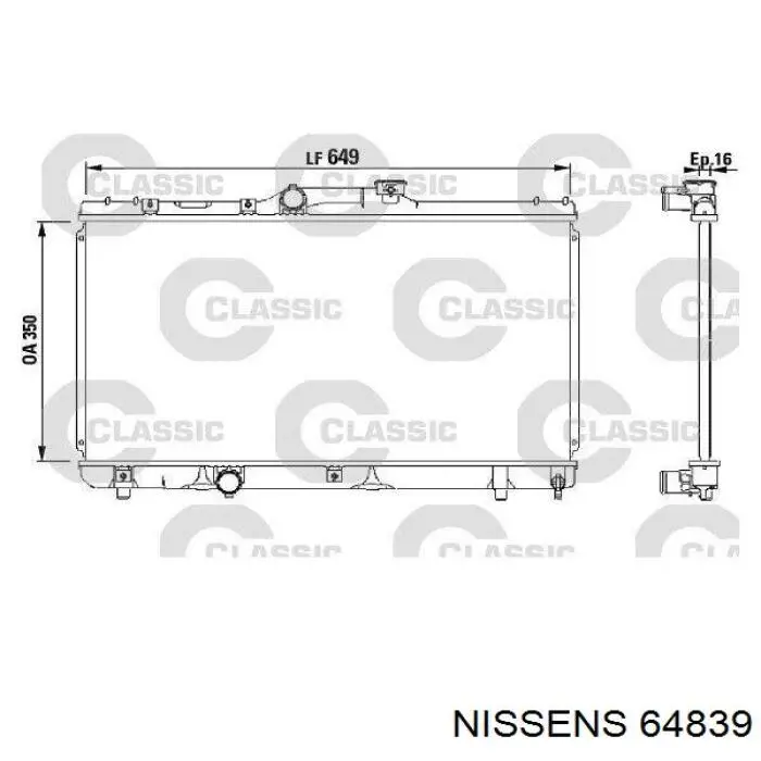 64839 Nissens Радіатор охолодження двигуна