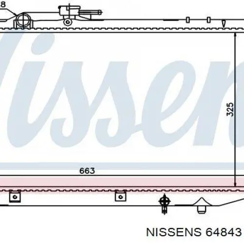 64843 Nissens радіатор охолодження двигуна