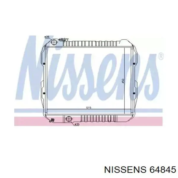 Купити 64845 Nissens Радіатор двигуна