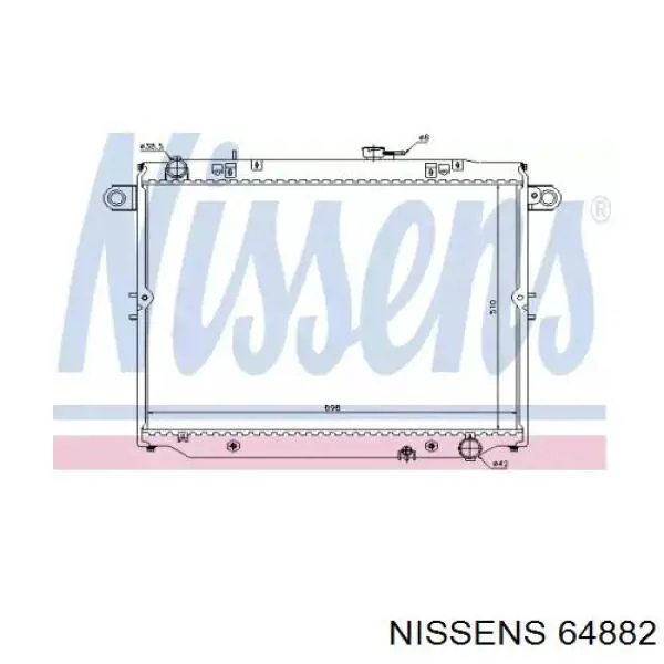 Радіатор основний Nissens 64882 ціна, від 233.78 USD