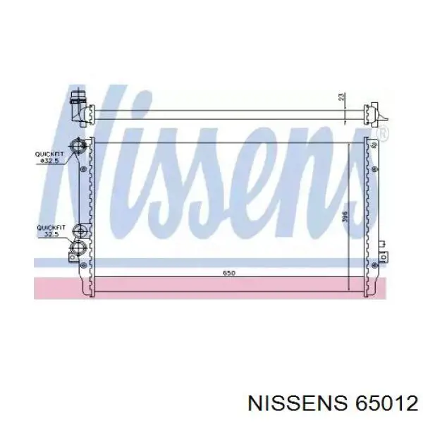 Купити 65012 Nissens Радіатор двигуна