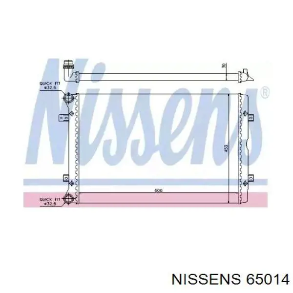 Радіатор охолодження двигуна 65014 Nissens