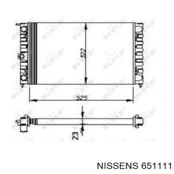 651111 Nissens радіатор охолодження двигуна