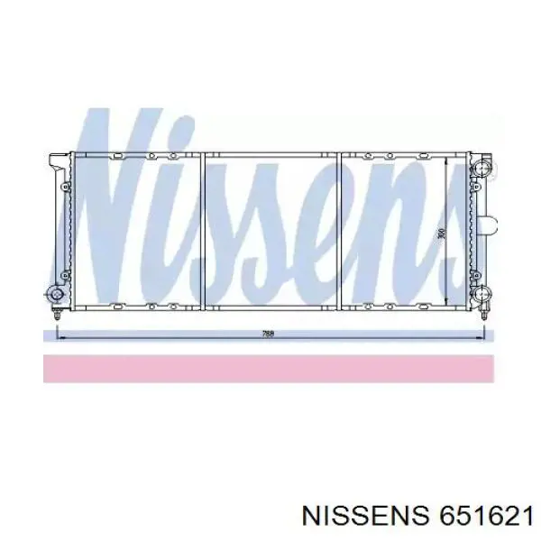 Купити 651621 Nissens Радіатор двигуна