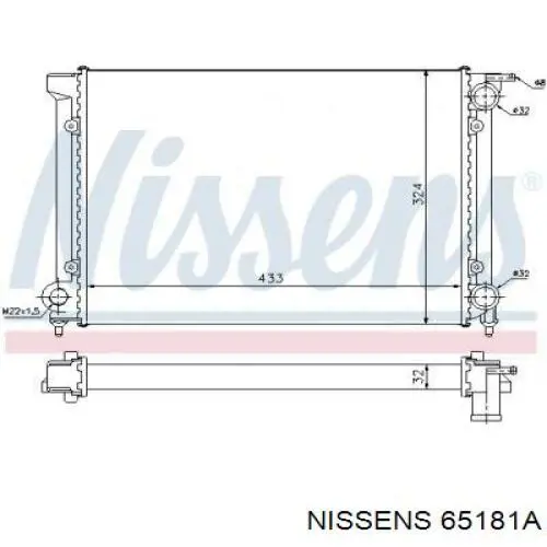 65181A Nissens Радіатор охолодження двигуна