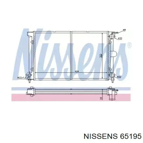 65195 Nissens Радіатор охолодження двигуна