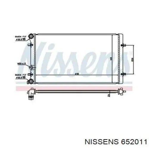 Радіатор основний Nissens 652011 ціна, від 54.16 USD
