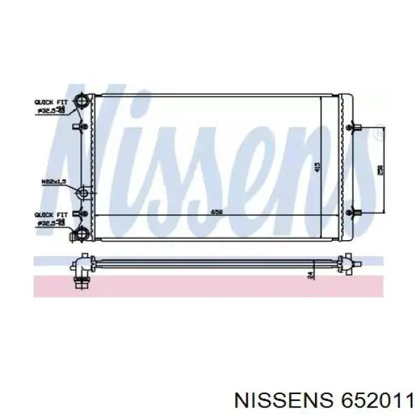 Радіатор 652011 Nissens