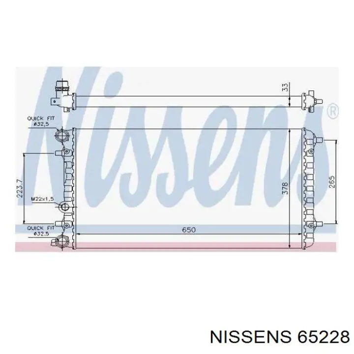 65228 Nissens радіатор охолодження двигуна