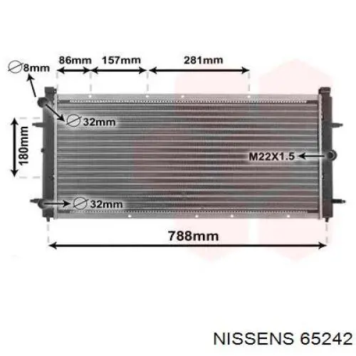 65242 Nissens Радіатор охолодження двигуна