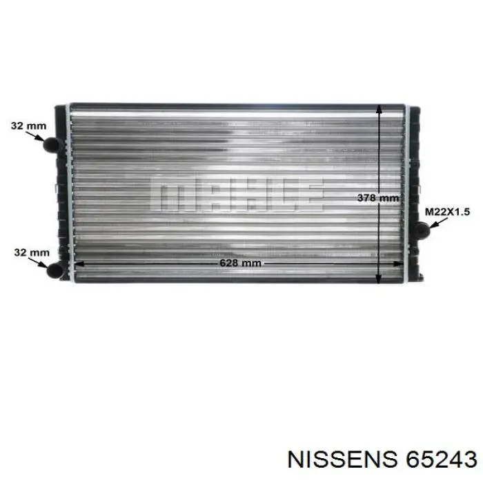 65243 Nissens радіатор охолодження двигуна
