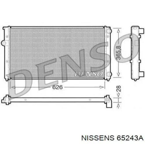 65243A Nissens Радіатор охолодження двигуна