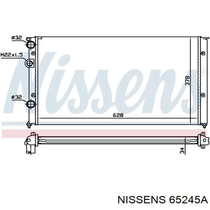 65245A Nissens радіатор охолодження двигуна