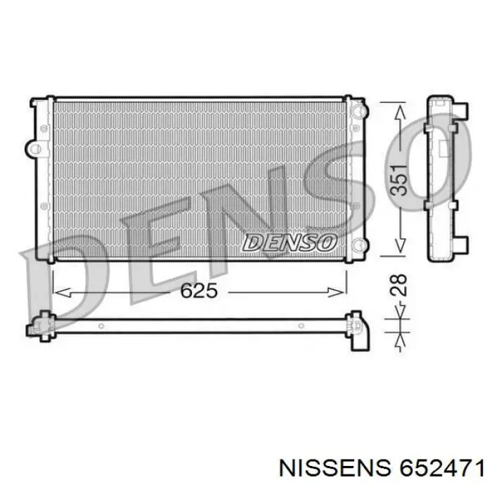 652471 Nissens Радіатор охолодження двигуна