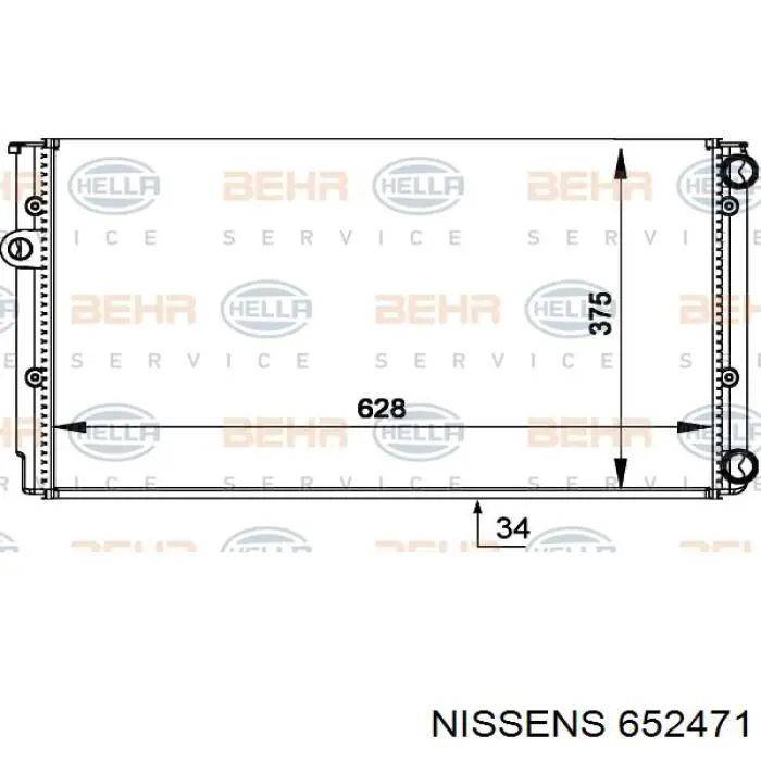 Радіатор основний Nissens 652471 ціна, від 51.73 USD