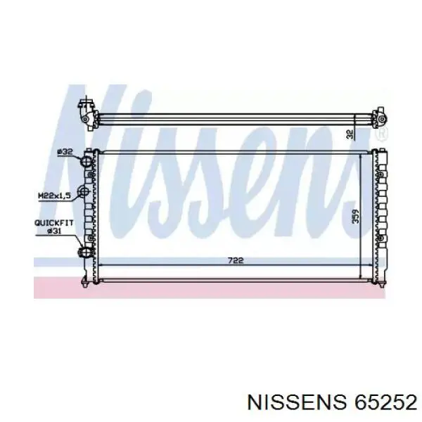 Радіатор охолодження Nissens 65252