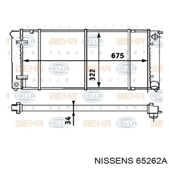 Радіатор основний Nissens 65262A ціна, від 48.49 USD