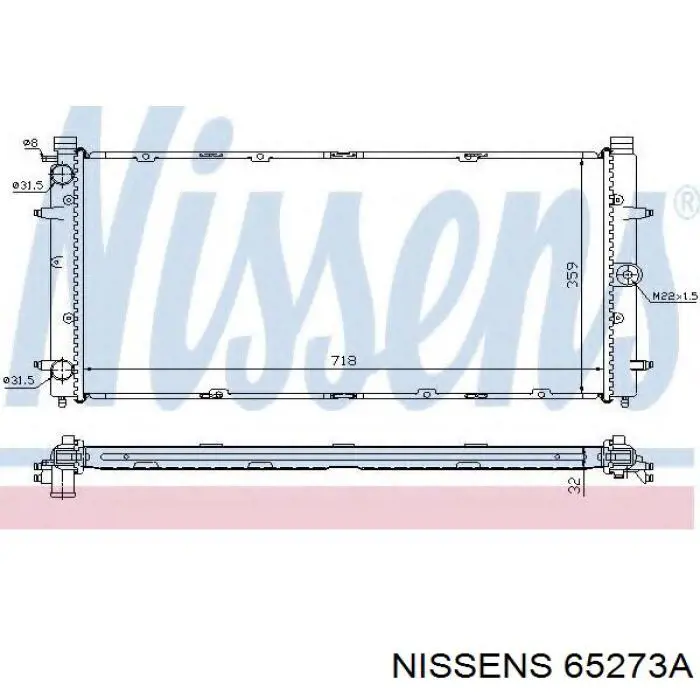 65273A Nissens радіатор охолодження двигуна