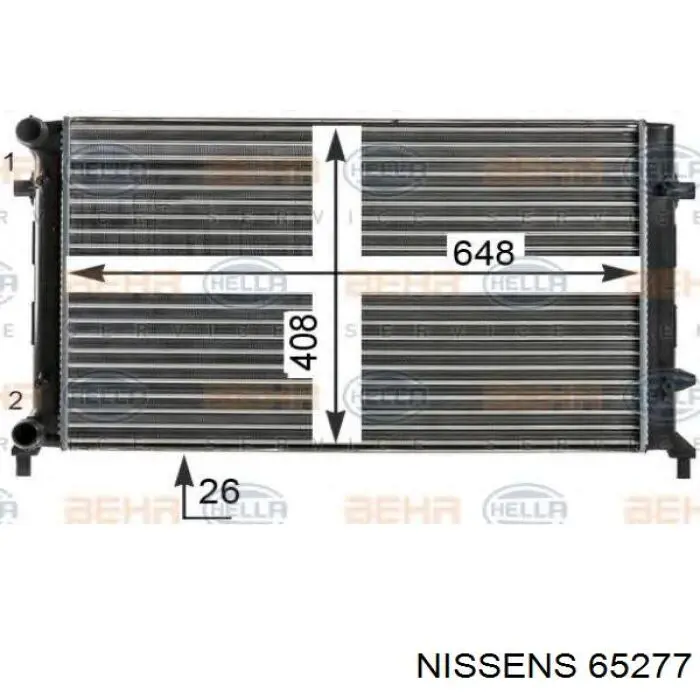 Радіатор основний Nissens 65277 ціна, від 59.65 USD
