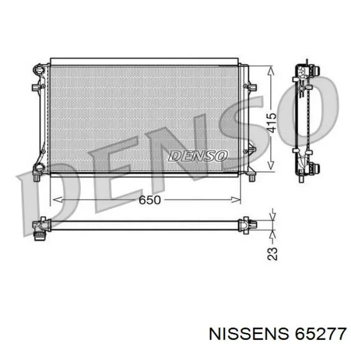 Купити 65277 Nissens Радіатор двигуна