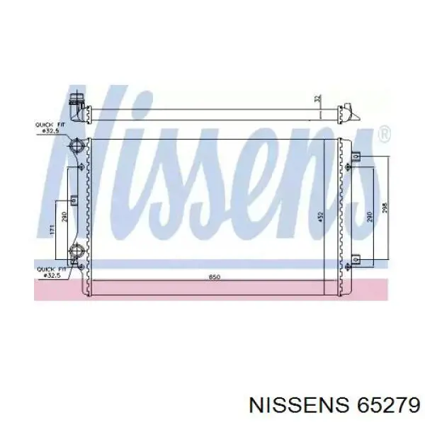 65279 Nissens Радіатор охолодження двигуна