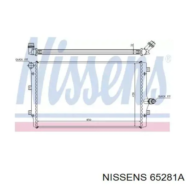 65281A Nissens Радіатор охолодження двигуна