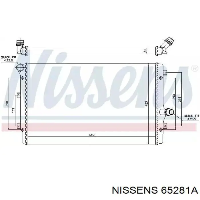 65281A Nissens радіатор охолодження двигуна