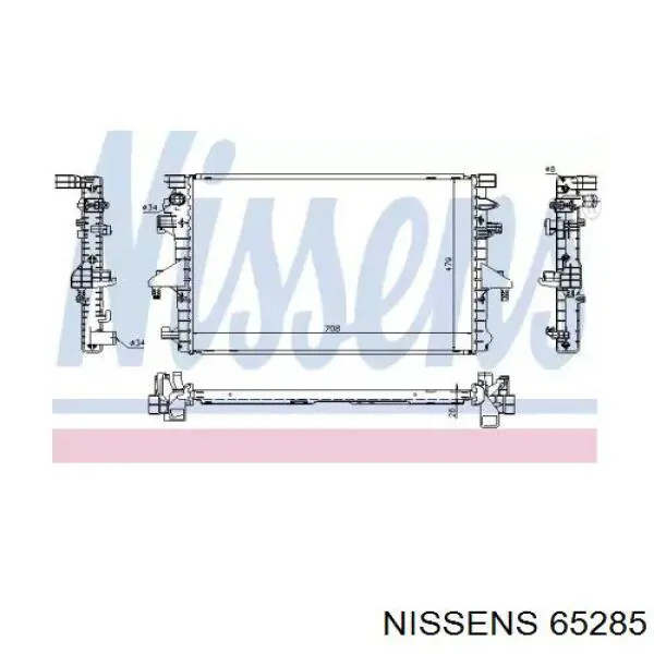 Радіатор основний Nissens 65285 ціна, від 173.47 USD