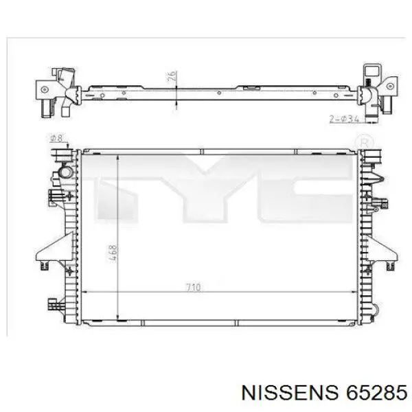 65285 Nissens Радіатор охолодження двигуна
