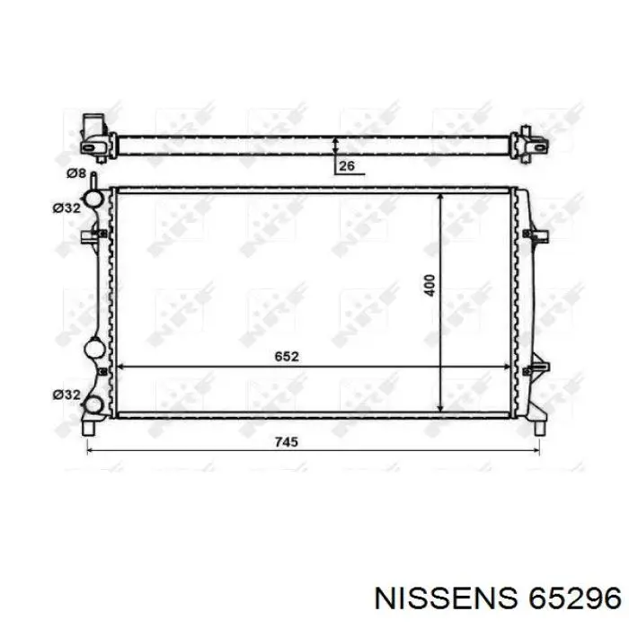 Радіатор основний Nissens 65296 ціна, від 98.59 USD