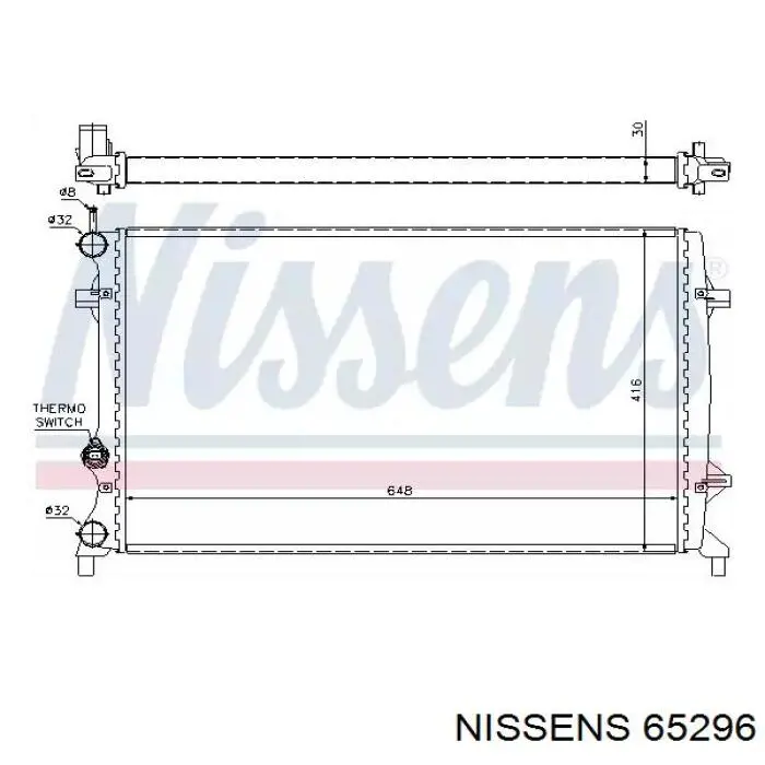 65296 Nissens радіатор охолодження двигуна