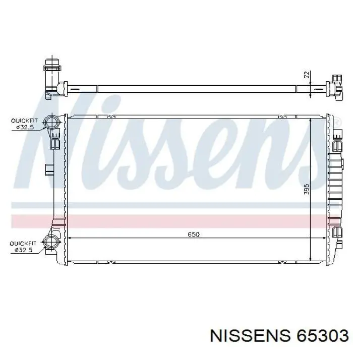 65303 Nissens Радіатор охолодження двигуна