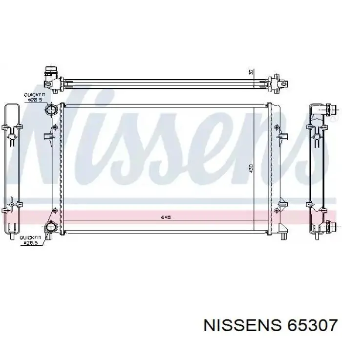 65307 Nissens радіатор охолодження двигуна