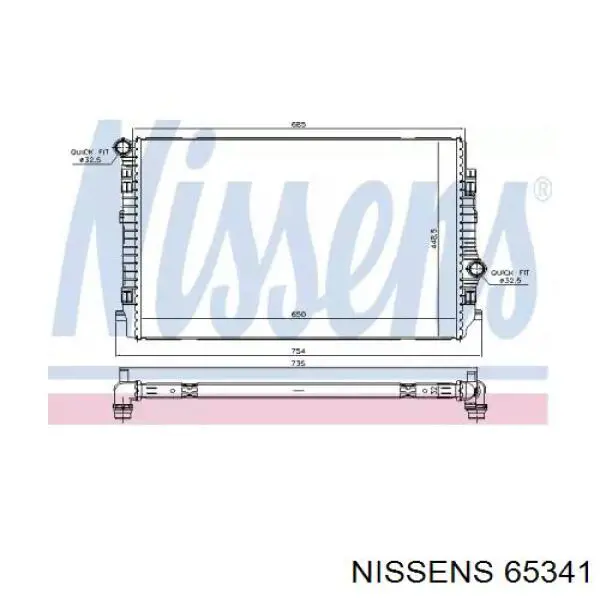 Радіатор охолодження Nissens 65341