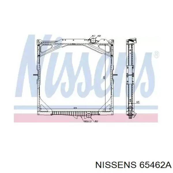 65462A Nissens Радіатор охолодження двигуна